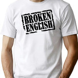 Broken English Bootleg Graphic T-Shirt - White