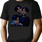 Bts Jungkook Kpop 7Fates Chakho Zeha Bootleg Graphic T-Shirt - Black