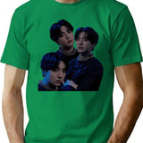 Bts Jungkook Kpop 7Fates Chakho Zeha Bootleg Graphic T-Shirt - Green