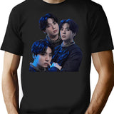 Bts Kpop Jungkook 7Fates Chakho Zeha Bootleg Graphic T-Shirt - Black