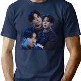 Bts Kpop Jungkook 7Fates Chakho Zeha Bootleg Graphic T-Shirt - Navy