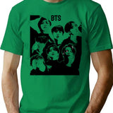 Bts Bootleg Graphic T-Shirt - Green