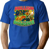 Bullish Divergence Bootleg Design Bootleg Graphic T-Shirt - Blue