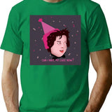 Can I Have My Cake Now Sticker Minimalist Graphic T-Shirt - Unisex Streetwear Tee - Green
