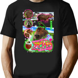 Capybara Bootleg Graphic T-Shirt - Black