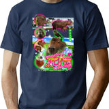 Capybara Bootleg Graphic T-Shirt - Navy