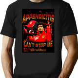 Carlos Sainz Appendicitis Meme Bootleg Graphic T-Shirt - Black
