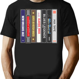 Cassette Stack (Vertical) Bootleg Graphic T-Shirt - Black