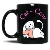 Cat-Cow Black Coffee Mug, Gift Coffee Mug