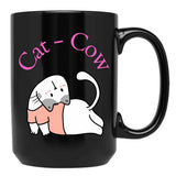 Cat-Cow Black Coffee Mug, Gift Coffee Mug - Black
