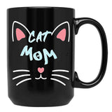 Cat Mom (8) Black Coffee Mug, Gift Coffee Mug - Black