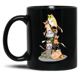 Cat Tower Black Coffee Mug, Gift Coffee Mug