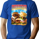 Cheeseburger Bootleg Bootleg Graphic T-Shirt - Blue