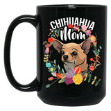Chihuahua Mom Funny Dog Mama Black Coffee Mug, Gift Coffee Mug
