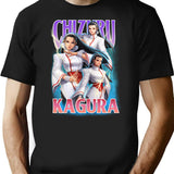 Chizuru Kagura Kof Bootleg Bootleg Graphic T-Shirt - Black