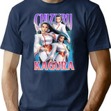 Chizuru Kagura Kof Bootleg Bootleg Graphic T-Shirt - Navy