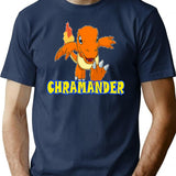 Chramander Bootleg Graphic T-Shirt - Navy