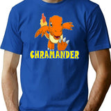 Chramander Bootleg Graphic T-Shirt - Blue
