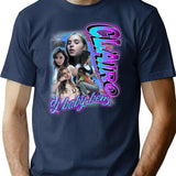 Clairo Bootleg Merch Tee Bootleg Graphic T-Shirt - Navy