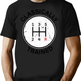 Classically Trained - Funny Sarcastic Vintage Driving T-Shirt - Black
