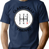 Classically Trained - Funny Sarcastic Vintage Driving T-Shirt - Navy