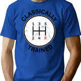 Classically Trained - Funny Sarcastic Vintage Driving T-Shirt - Blue