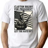 Clayton Bigsby For President T-Shirt - Retro Graphic Tee for Men & Women - White