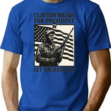Clayton Bigsby For President T-Shirt - Retro Graphic Tee for Men & Women - Blue