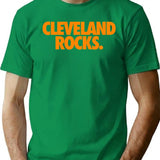 Cleveland Rocks. - Orange T-Shirt - Retro Graphic Tee for Men & Women - Green