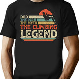 Climbing Dad Vintage Rock Climbing Dad T-Shirt - Black