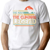 Climbing Dad Vintage Rock Climbing Dad T-Shirt - White