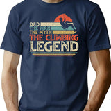 Climbing Dad Vintage Rock Climbing Dad T-Shirt - Navy