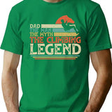 Climbing Dad Vintage Rock Climbing Dad T-Shirt - Green