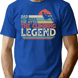 Climbing Dad Vintage Rock Climbing Dad T-Shirt - Blue