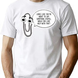 Clippy T-Shirt - Retro Graphic Tee for Men & Women - White