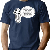 Clippy T-Shirt - Retro Graphic Tee for Men & Women - Navy