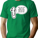 Clippy T-Shirt - Retro Graphic Tee for Men & Women - Green