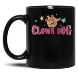 Clown Dog Black Coffee Mug, Gift Coffee Mug