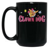 Clown Dog Black Coffee Mug, Gift Coffee Mug