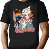Clowns Are Silly T-Shirt - Retro Graphic Tee for Men & Women - Black