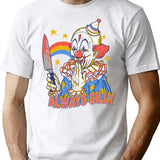 Clowns Are Silly T-Shirt - Retro Graphic Tee for Men & Women - White
