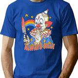 Clowns Are Silly T-Shirt - Retro Graphic Tee for Men & Women - Blue