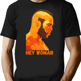 Clubber Lang Hey Woman T-Shirt - Retro Graphic Tee for Men & Women - Black