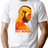 Clubber Lang Hey Woman T-Shirt - Retro Graphic Tee for Men & Women - White