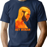 Clubber Lang Hey Woman T-Shirt - Retro Graphic Tee for Men & Women - Navy