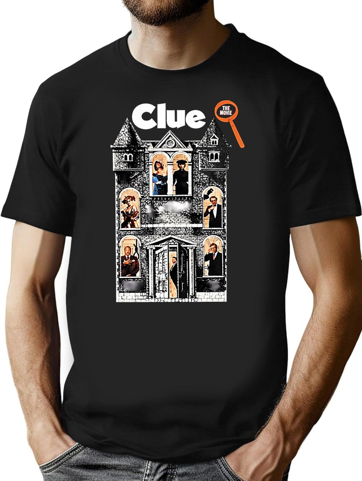 Clue Movie (1) T-Shirt - Retro Graphic Tee for Men & Women - Black