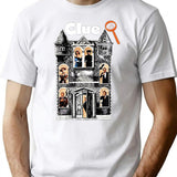 Clue Movie (1) T-Shirt - Retro Graphic Tee for Men & Women - White