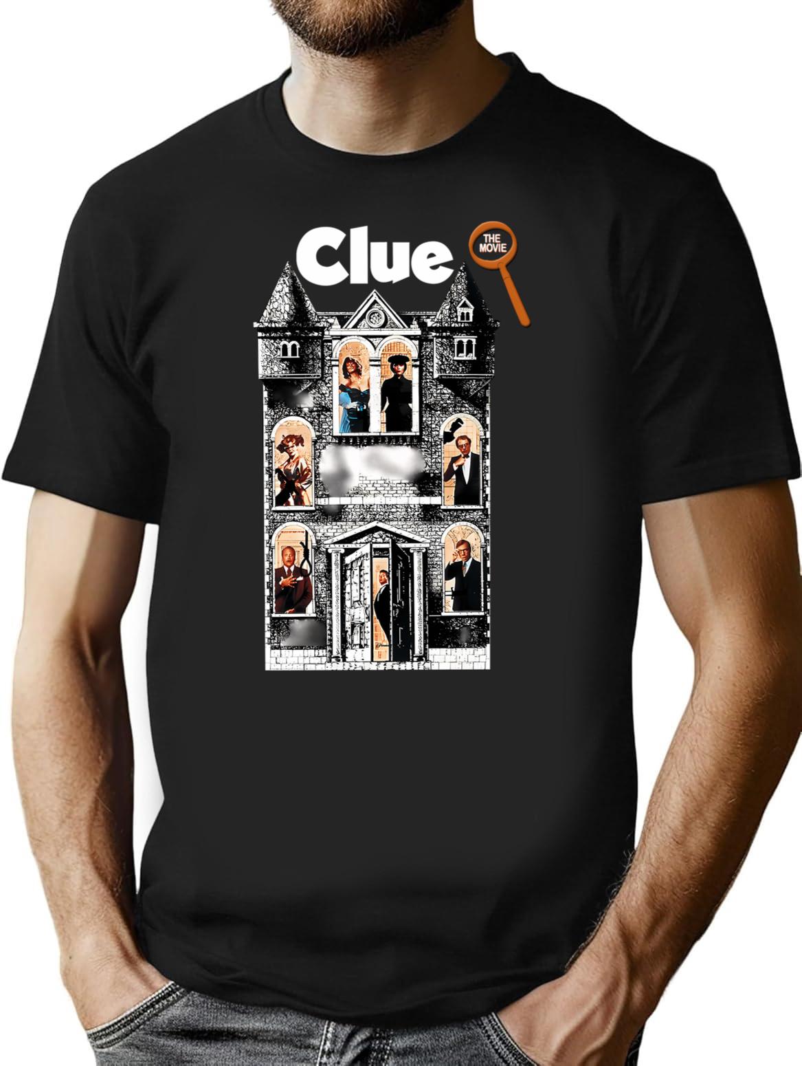 Clue Movie T-Shirt - Retro Graphic Tee for Men & Women - Black