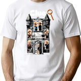 Clue Movie T-Shirt - Retro Graphic Tee for Men & Women - White
