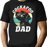 Cockapoo Dad Dog Funny Father's Day Retro Vintage T-Shirt - Black